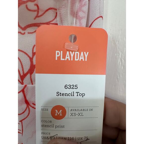 NWT CAbi #6325 Women's Multicolor Floral Print V-neck Stencil Top Size Medium - Picture 5 of 5